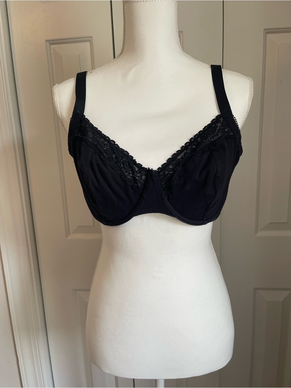 SavageXFenty Black Lace Trim Unlined Underwire Bra